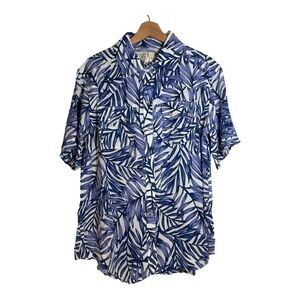 Sandrine Rose Pearl Snap Bali Print Shirt NWT